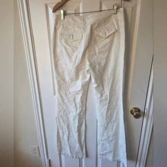 TRINA TURK Reyne White Textured Pants 6 NWT Wide Leg Mid Rise $292